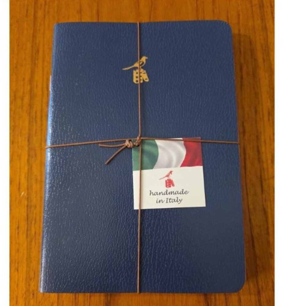 NWT SET 3 BIEFFE BROWN JOURNAL/NOTEBOOKS 8" X 5.5" RED EDGES MADE ITALY